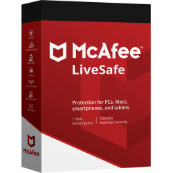 McAfee LiveSafe 2021 Unlimited Devices 1 Year